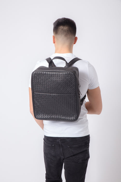 Unisex Dual Fabric Backpack