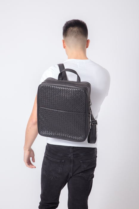 Unisex Dual Fabric Backpack